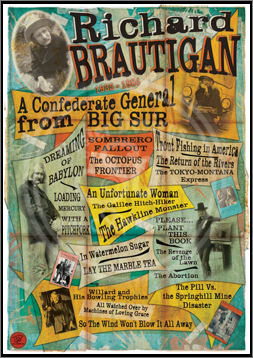 Richard Brautigan, Poster, Graphic Design, Poster for Sale, Rock n Roll, Blues, Rhythm'n Blues, Punk, Sophie Lo